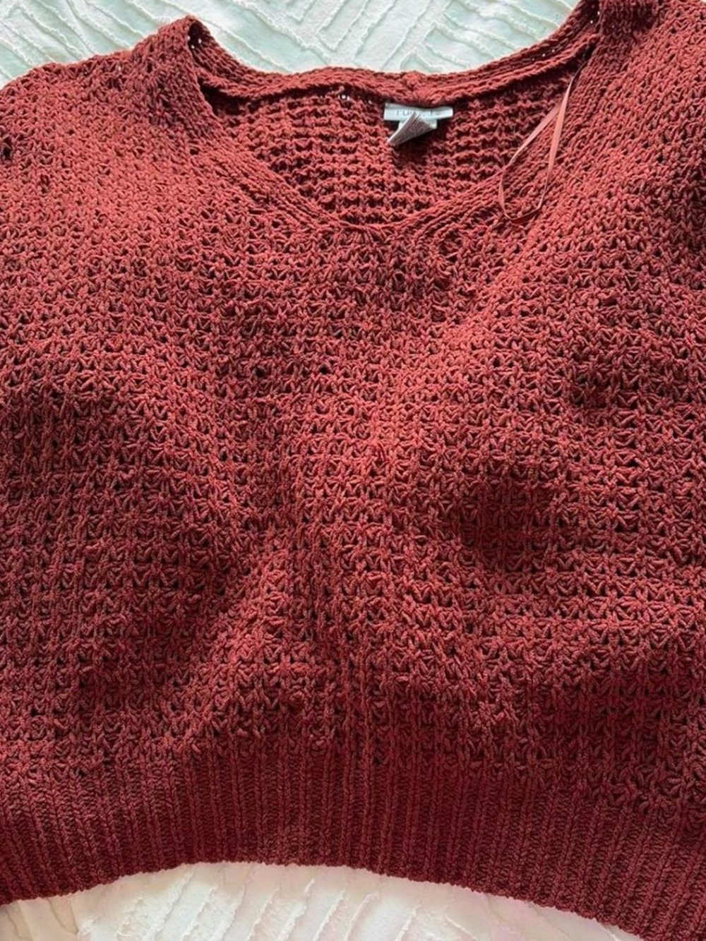 Rue21 Rust Textured Crewneck Sweater